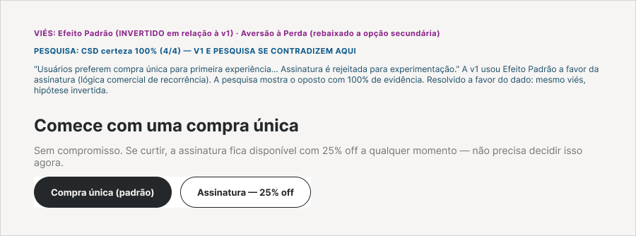 Wireframe v4 — bloco Decisão de compra