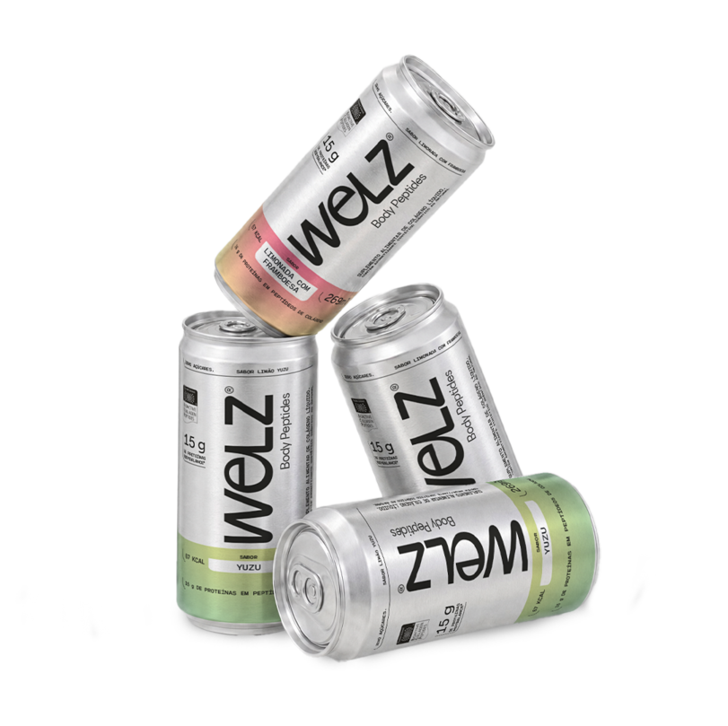 Kit Experimentação Body Peptides — 2 latas Yuzu e 2 latas Limonada com Framboesa